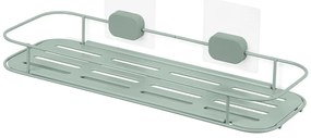Mentazöld öntapadós fém fürdőszobai polc Grena – Compactor