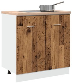 antik fa színű szerelt fa mosogató alsószekrény 80x46x81,5 cm