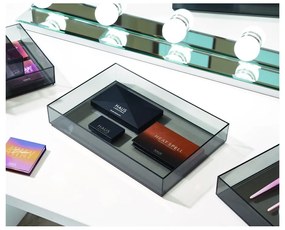 Matt fekete újrahasznosított műanyag fürdőszobai rendszerező kozmetikumokhoz – iDesign