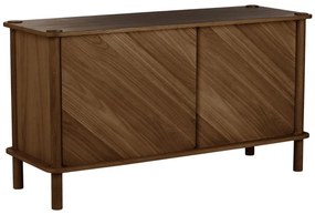 Barna tölgyfa komód tolóajtóval 135x73,5x48 cm Italic – UMAGE