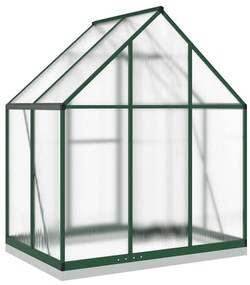 zöld alumínium melegház alapvázzal 169 x 114 x 202 cm