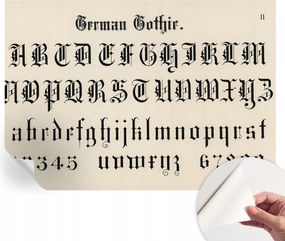 Öntapadós tapéta Fali furnér 3D hatás Gótikus betűk 312x219 cm