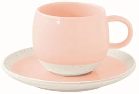 Porcelán csésze+alj 250ml Pastel & Trend Pink