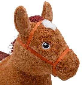 Plüss felfújható ugráló ló hangokkal Baby Mix barna