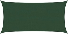 vidaXL sötétzöld HDPE napvitorla 160 g/m² 3 x 6 m