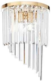 Ideal Lux - Fali kristály lámpa CARLTON 3xE14/40W/230V arany