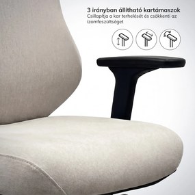 Ergonomikus irodai szék világos bézs AXIS
