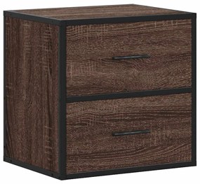 2db barna tölgy színű fali éjjeliszekrény 40 x 31 x 39,5 cm