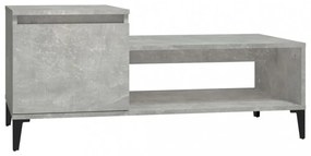betonszürke szerelt fa dohányzóasztal 100 x 50 x 45 cm