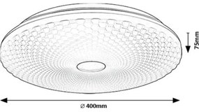 Rabalux 71184 - LED Mennyezeti lámpa GALETI LED/24W/230V 4000K átm. 40 cm