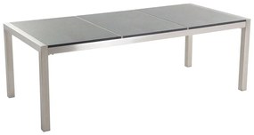 Kerti Asztal Szürke Polírozott Osztott Kőlappal 220 x 100 cm GROSSETO Beliani