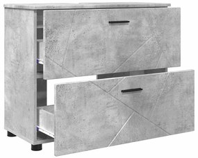 Fürdőszoba Székény Beton szürke 76.5 x 35 x 64 cm Faanyag