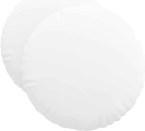 vidaXL Ülőpárnák 2 pcs Fehér Ø50 x 19 cm szövet