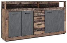 RUNA komód sötétbarna/antracit