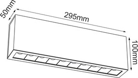 Antigo A-Glare 1041 Felületi spotlámpa 10x20W/LED 4000K 1600lm IP20