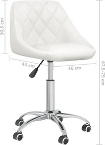 vidaXL fehér műbőr forgó irodaszék