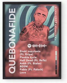 Quebonafide keretes poszter eklektikus rajongóknak 20x30 cm Ajándék ötlet