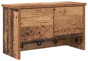 Fali Kabáthorog polcokkal Régi fa 50 x 20 x 30 cm Faanyag