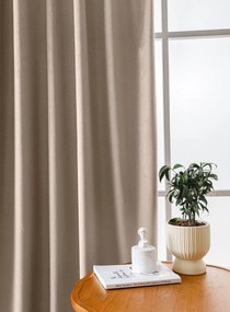 Bézs sötétítő függöny VELVET 140x270 cm Felfüggesztés: Hullámos sínszalag