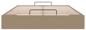 Ottomán ágykeret matrac nélkül cappucino 140x200 cm műbőr