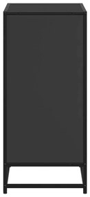 fekete forgácslap könyvszekrény 60x35x76 cm
