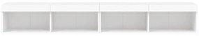 2 db fehér TV-szekrény LED-világítással 100x30x30 cm