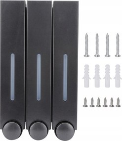 Fekete Fali Szappan Adagoló Folyékony Gél Sampon