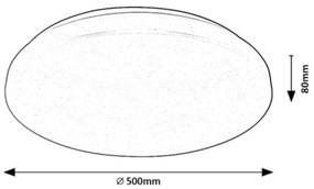 Rabalux 71036 - CERRIGEN LED RGB dimmelhető mennyezeti lámpa 48W/230V