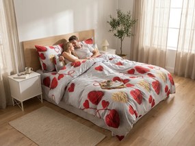 Povlečení z mikrovlákna VELHEART červené Ágyneműhuzat mérete: 2 db 70 x 80 cm | 160 x 200 cm