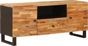 vidaXL TV szekrény polcokkal Barna 105 x 33 x 46 cm Tömör Mangófát