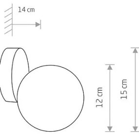 Fürdőszoba Fali Lámpa Arany ICE BALL