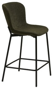 Sötétzöld kárpitozott bárszék (ülésmagasság 65 cm) Maceda – House Nordic
