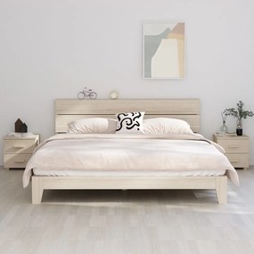 HAMAR 2 db mézbarna tömör fa éjjeliszekrény 40 x 35 x 44,5 cm