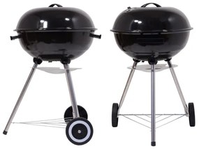 Hordozható faszenes grillsütő fekete