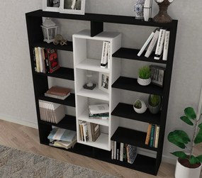 könyvespolc Ample - Black, White