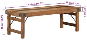 Dohányzóasztal Természetes fa Tömör fa 110 x 55 x 40 cm Egyszerű