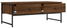 barna tölgyszínű szerelt fa dohányzóasztal 101x49x39,5 cm