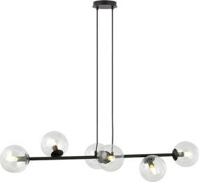 Emibig modern függeszték rossi fekete átlátszó emi874/6