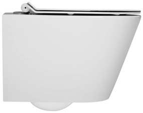 Mexen LENA Rimless, závesná WC misa so sedátkom pomaly-padajúcim SLIM, 48 x 36 cm, biela, 30224000