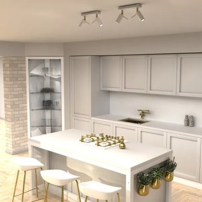 Spotlámpa PRESTON 2xGU10/40W/230V fehér/arany