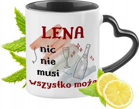 Lena Bögre Fekete Szív Alakú Füllel Ajándék Nyomtatott