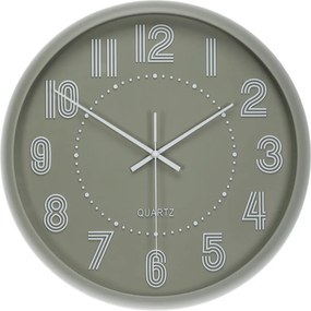 Falióra 41 cm átmérő, műanyag, csíkos számokkal, zöld