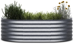 High Grow Extended, magaságyás, 150x43x60 cm, hullámos acéllemezből, egyszerű összeszerelés, rozsda- és fagyálló