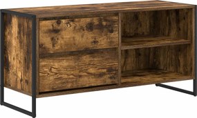 vidaXL TV szekrény fiókkal Füstös tölgy 100 x 36 x 49,5 cm Faanyag