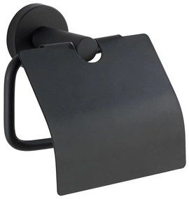WENKO 24241100-BOSIO BLACK WC-papírtartó 15x13,5 cm rozsdamentes acél/ezüst