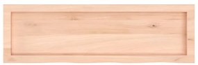 kezeletlen tömör tölgyfa fali polc 100x30x(2-4) cm