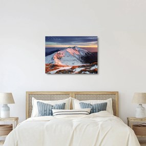 Üveg kép - Téli hegyi panoráma II. (70x50 cm)