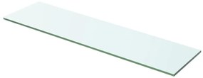 2 db átlátszó üveg paneles polc 60 x 12 cm