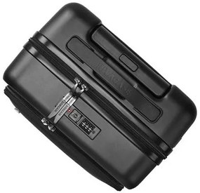 Utazóbőrönd, keményfedelű, 35x55x22 cm, RIVACASE Clark ECO 8181, fekete (BRC8181B)