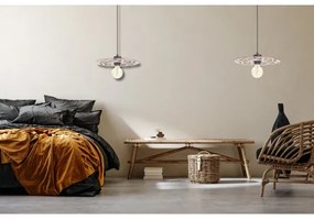 Csillár zsinóron FALCO 1xE27/60W/230V átm. 30 cm bézs